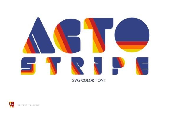 Acto Stripe: A Retro Display Font for Bold Projects