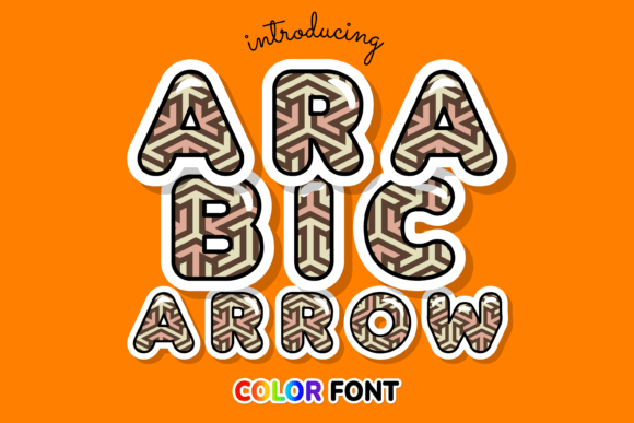 Arabic Arrow: A Dynamic Color Font for Impactful Projects