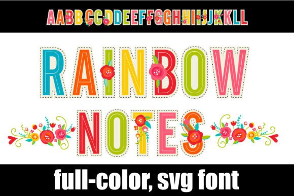 Rainbow Notes: A Colorful Typeface for Bold Designs