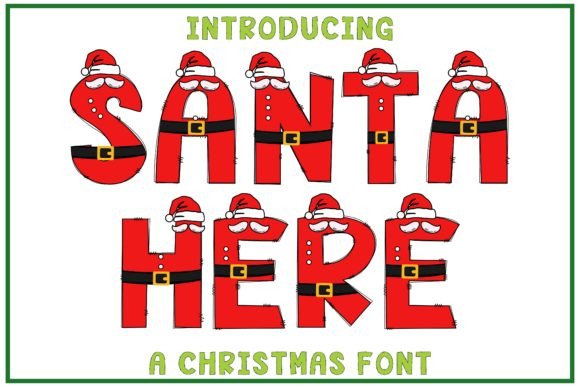 Santa Here: The Playful Color Font for Festive Designs