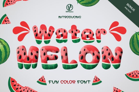 Water Melon: A Fruit-Inspired Color Font for Vibrant Designs