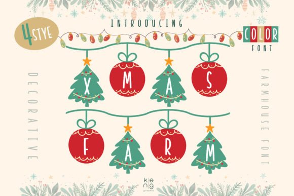 Xmas Farm: A Cartoon Decorative Font with Punch
